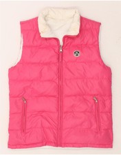 North Sails Womens Reversible Padded Gilet Uk 16 Large Pink Colourblock Bx85