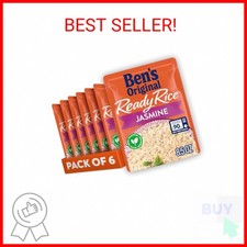BEN'S ORIGINAL Ready Rice Jasmine Rice, Easy Dinner Side, 8.5 OZ Pouch Pack of