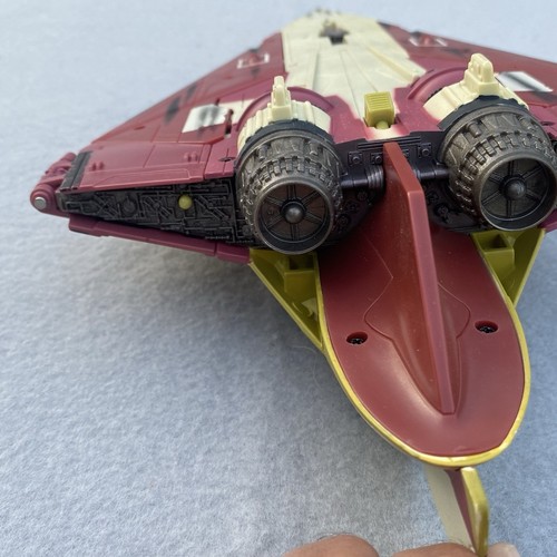 2001 HASBRO STAR WARS OBI WAN KENOBI'S JEDI STARFIGHTER Complete Works + Figure - Picture 23 of 23