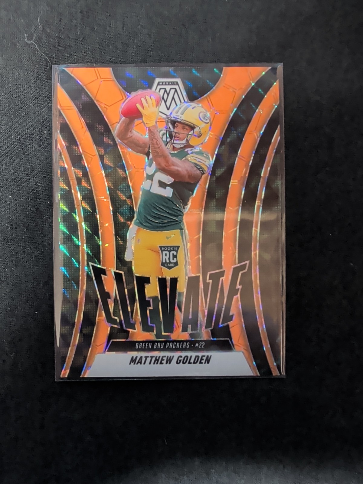 2025 Panini Mosaic - Elevate Matthew Golden #3 Orange Fluorescent Mosaic...