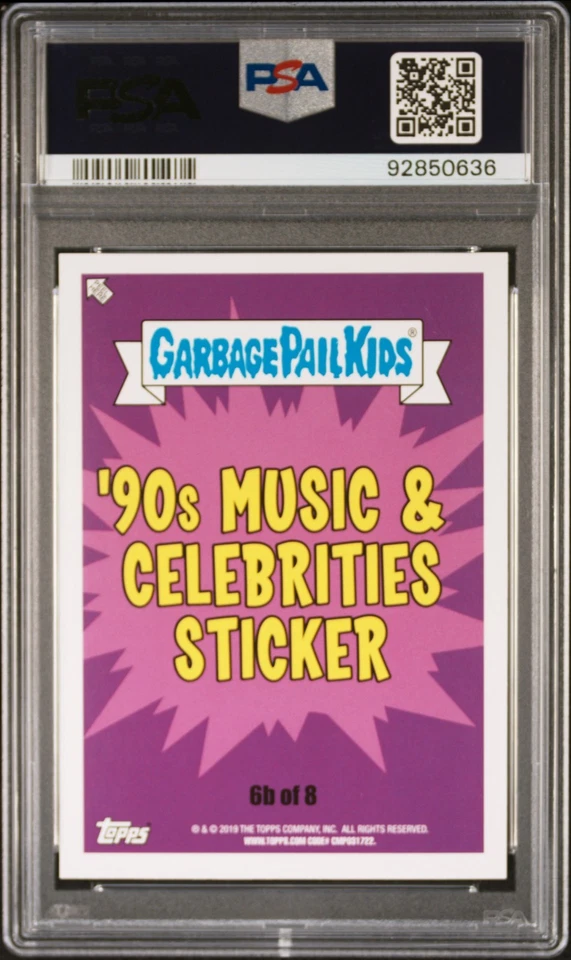 GARBAGE PAIL KIDS TATTOO LOU #6b 2Pac Tupac THUG LIFE Parody - PSA 10 GEM MINT - Image 2 of 3