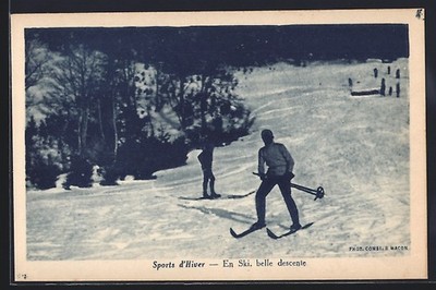 Ansichtskarte Sports d´Hiver, En Ski, belle descente 