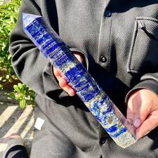 2LB Large Natural Lapis lazuli quartz crystal obelisk point wand aura energy
