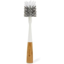 Clean Reach - Bamboo Long Handle Bottle Mug Brush with Replaceable Head, for