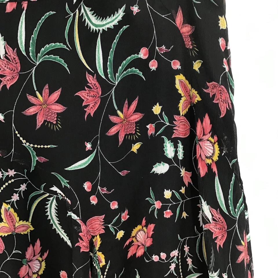 Falda CeCe Mujer 12 Floral Multicolor Fluido Volantes Columpio Cottage Core Boho Chic Foto 4 de 4