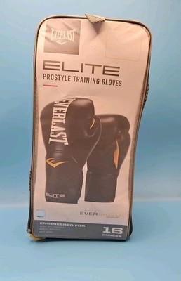 Everlast Elite Pro Style Training Gloves  Black  16 Oz!