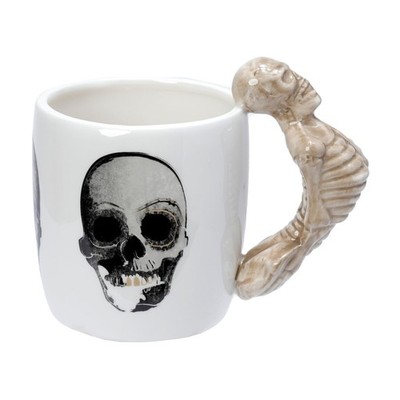 Puckator Neu Tasse Keramik Skelett Griff Gothic Halloween 400 ml Im Karton