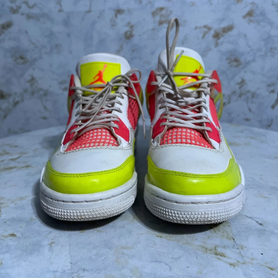 Jordan 4 ретро лимон Venom молодежи девочек размер 5Y туфли белый розовый желтый кроссовки - Изображение 2 из 4