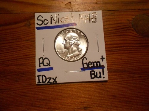 1948 Washington Quarter Gem BU+ SO NICE!!!!! PQ!!! WOW!!!! LOOOOOOOOK!!!!!!!