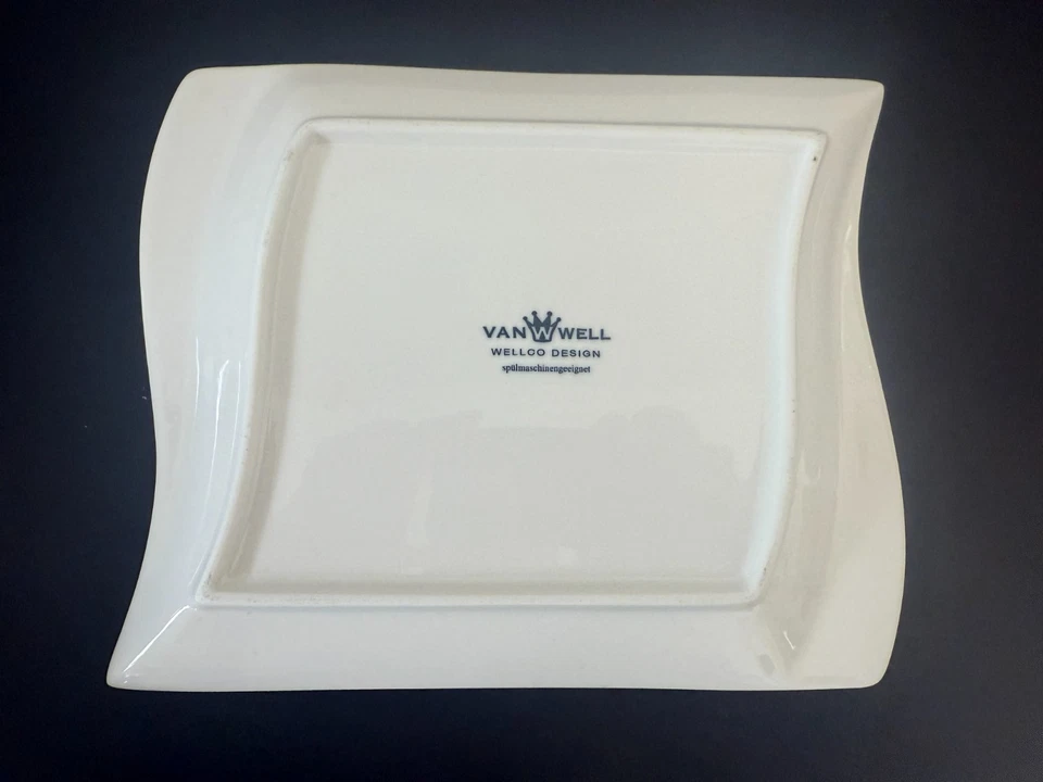 °° vanWell - Harmony - kleiner Speiseteller Porzellan B 20cm L 17cm weiß °° - Bild 3 von 4