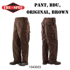 TRU-SPEC Mens Pants Small Long Brown BDU RIP-STOP TACTICAL CARGO NWT