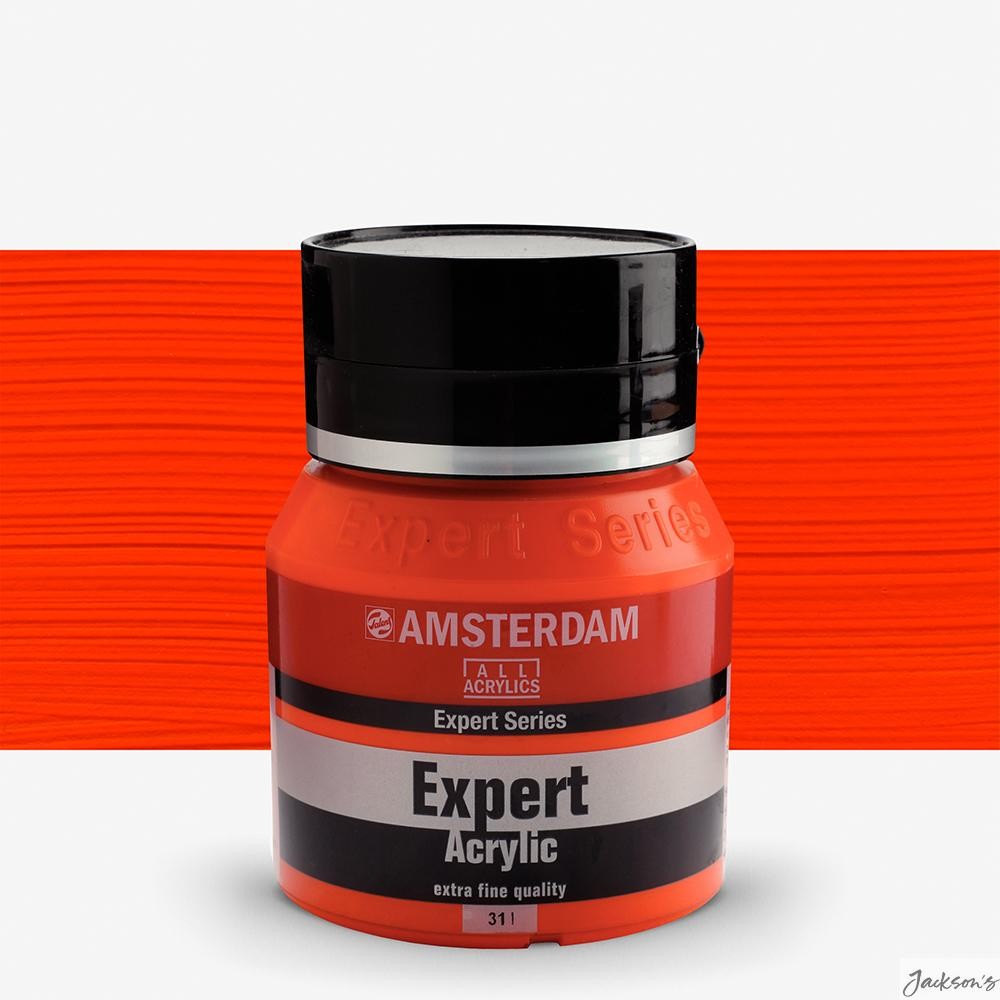 Royal Talens Amsterdam Expert Acrylic Paint 400ml Vermillion Colour Tube