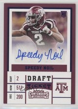 2017 Panini Contenders Draft Picks Ticket Blue Foil Speedy Noil #159 Auto 0w8