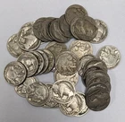 Lot of 40 Mixed Date Buffalo Nickels
