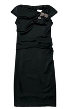 Valentino Knee Length Dress w assymetrical neck bow