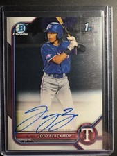 JoJo Blackmon 2022 Bowman Chrome 1st AUTO CPA-JBN - Texas Rangers