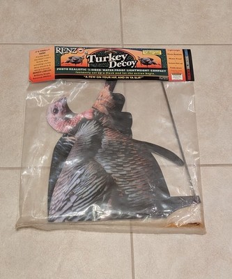 Renzo s Turkey Jake Decoy Jim Shockey Photo Realistic Water Proof Double Sided 
