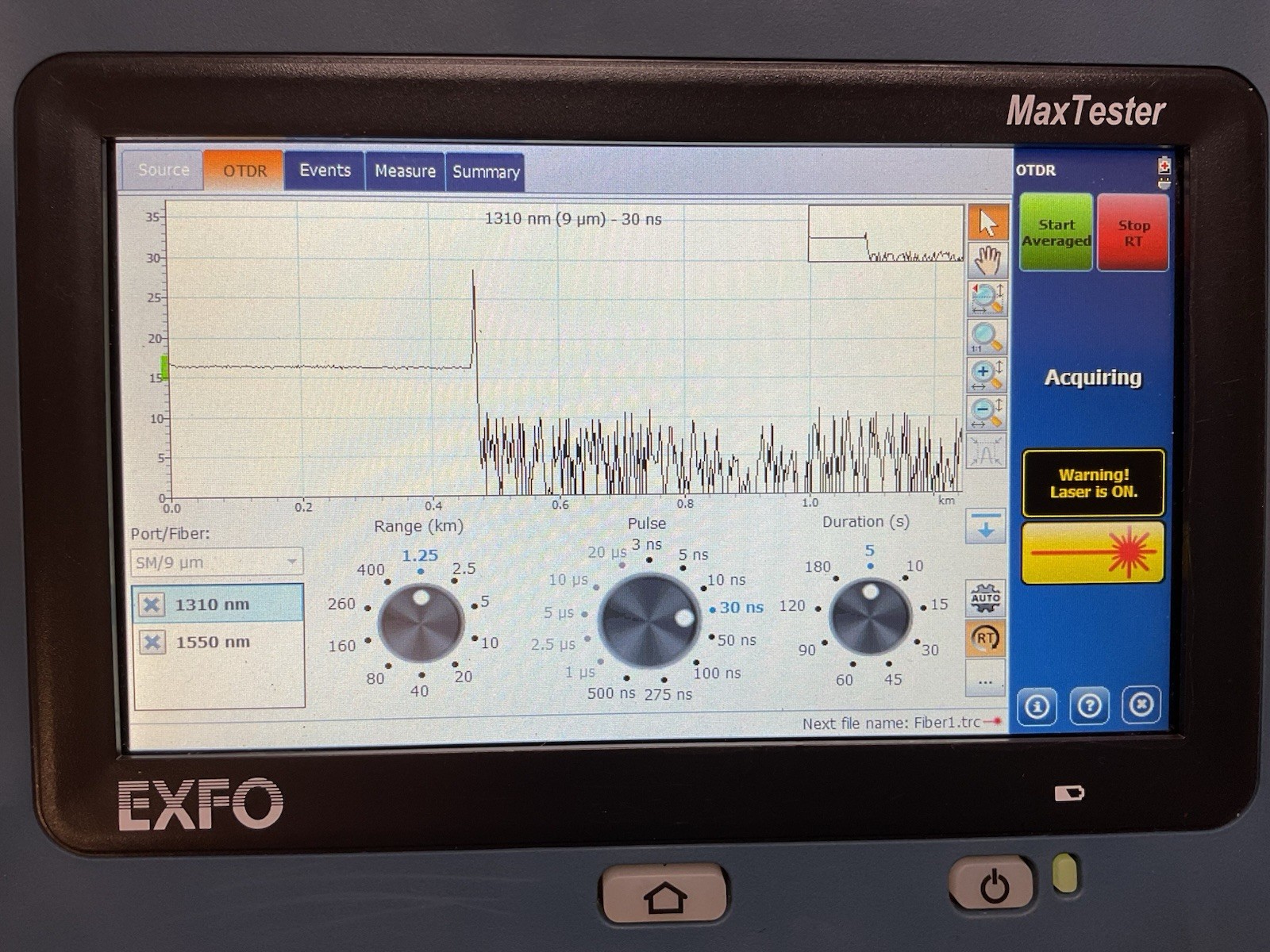 Exfo MaxTester MAX-720C Q1 Quad OTDR iOLM MM/SM 850/1300 1310/1550