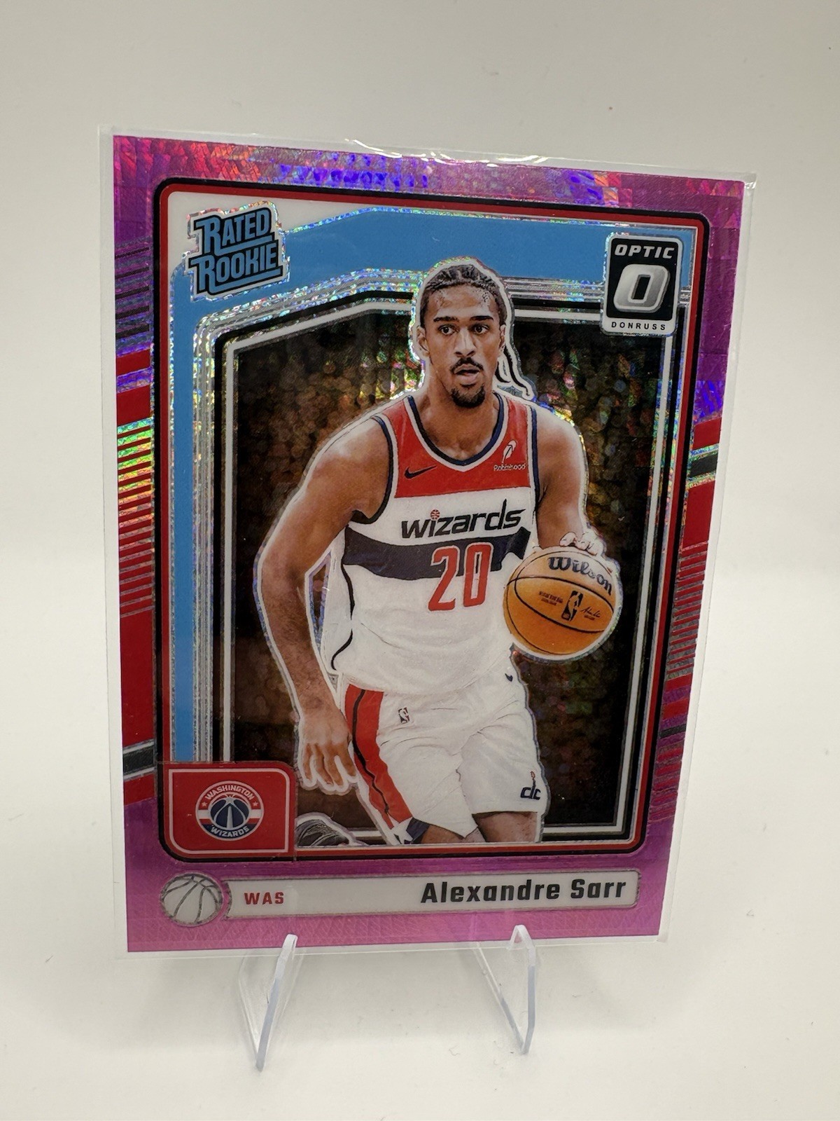 2024-25 Panini Donruss Optic - Rated Rookie Alexandre Sarr #276 Pink Hyper Prizm