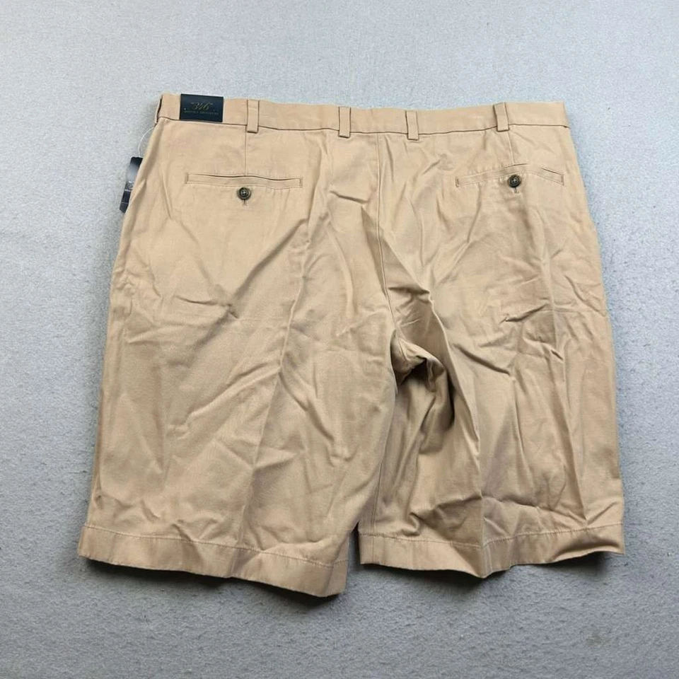 Pantalones Cortos Brooks Brothers Para Hombre 42 Marrón Algodón Frente Plano Chino Cortos Nuevos con Etiquetas Foto 3 de 4