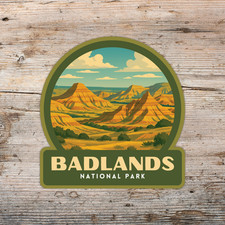 Badlands National Park Sticker Vinyl Decal Laptop Water Bottle Cooler