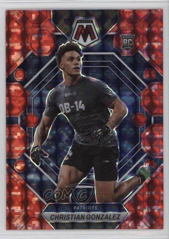 2023 Panini Mosaic Rookies Red Camo Prizm Christian Gonzalez #300 Rookie RC 16wc