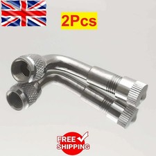 2PCS 90 Degree Angle Tyre Valve Extension Adaptor Motorcycle Motorbike Car Bike