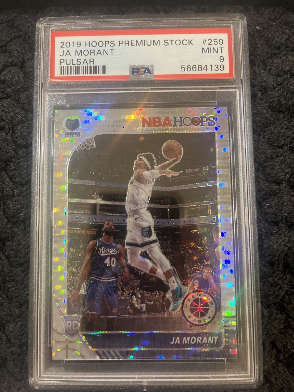 2019 NBA Hoops Premium Stock Ja Morant Pulsar Rookie #259 PSA 9 Grizzlies RC