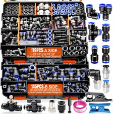 324PCS Quick Connect Air Hose Fitting Assortment Kit  Fit 1/8,1/4,5/16,3/8,1/2
