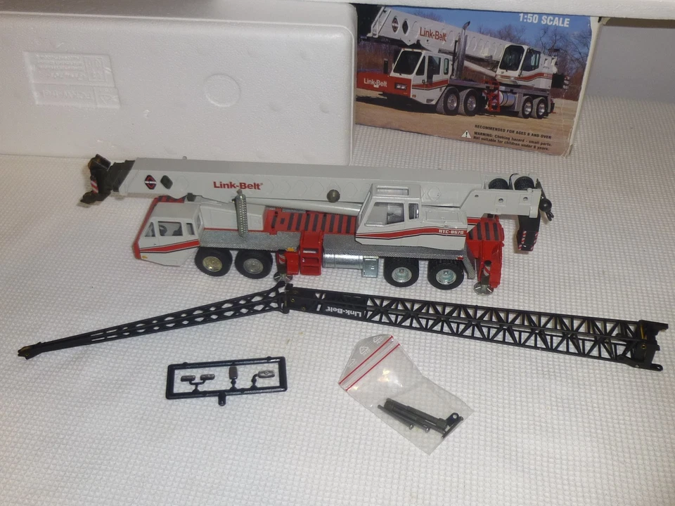 Grúa hidráulica diecast Link-Belt escala 1/50 HTC-8670 serie # 468 Alemania Foto 4 de 4