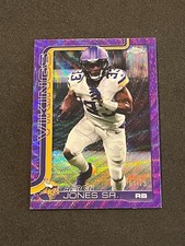 2025 Topps Chrome Football Aaron Jones Purple Wave Refractor 64/75 #201 Vikings