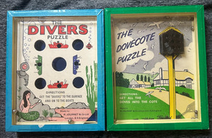 Vintage Antique Divers and Dovecote Puzzle lot R. Journet London RJ Series