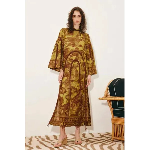Alémais Charley Midi Kaftan Gown Size 16 Multicoloured