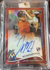 2014 Topps Chrome Red Refractor Auto # 1/25- Jake Marisnick #108 (RC)