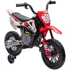 12V Kids Motorcycle W/ Twist Grip Throttle, Rear Suspension, Red