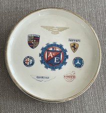 Vintage Auto Engineering Porsche Ferrari BMW Jaguar Dish Plate Ashtray Trinket