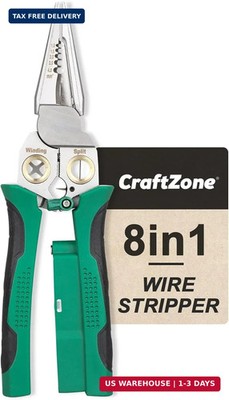 8 in 1 Wire Stripper with Voltage Tester, Multi-function Electric Wire Stripping