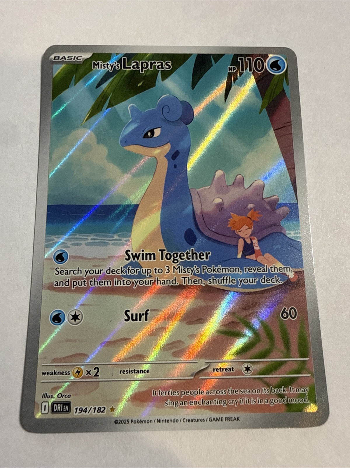 The Pokémon Company Misty's Lapras 194/182 SV10 Destined Rivals IR FA Holo EN