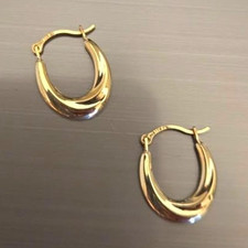 10k Solid Gold ½" Hoop Earrings