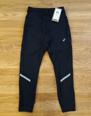 NWT Women's Sz. S ASICS ''Lite-Show Tight'' Running Leggings Black Reflective MINT