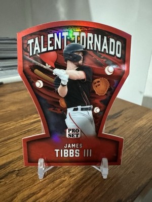 2026 Leaf Pro Set Metal Baseball James Tibbs Top Prospect RC #1/1 Talent Tornado