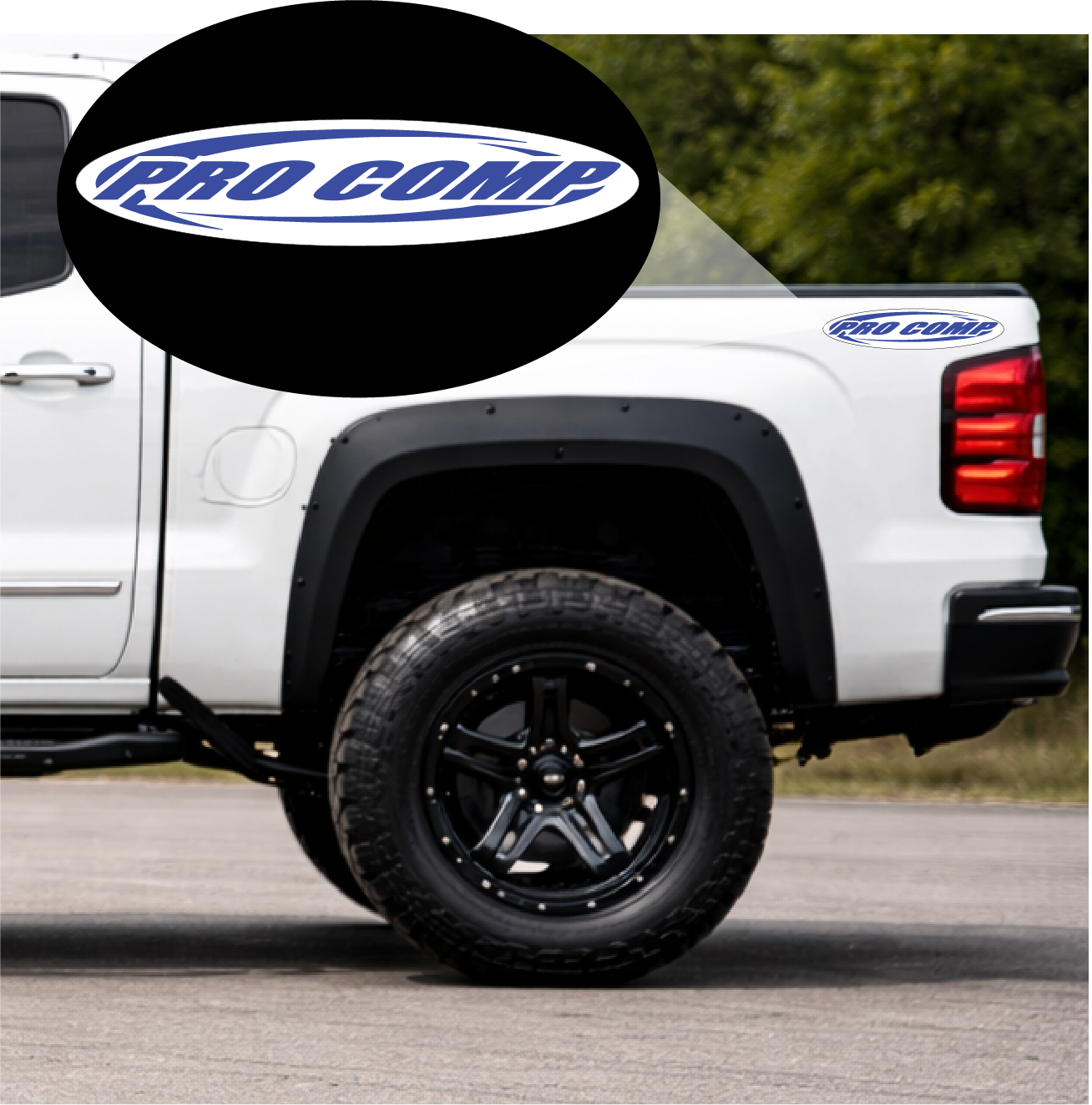 M Comp Sticker Pro Comp (1 Pair) Sticker Blue/White Suspension Shock Sticker 1.8