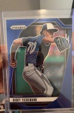 2025 Panini Prizm - Ricky Tiedemann, Ricky Tiedemann #163 Blue Prizm /199 (RC)