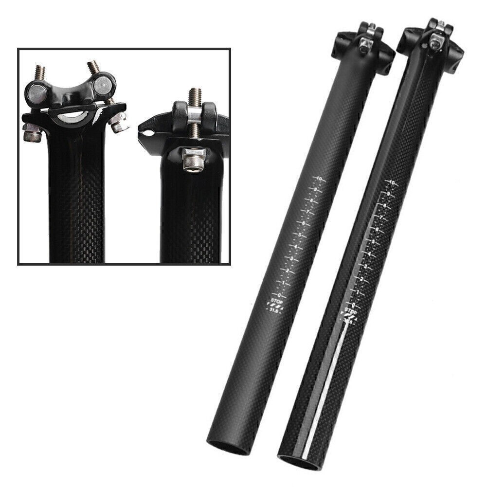 Carbon Bicycle Seatpost MTB Road Bike Seat Tube 27.2MM/30.8MM/31.6MM*350/400MM