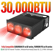 FOGATTI 30,000 BTU RV Furnace Ducted w/Remote Control RV/Camper/Trailer