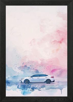 Papier Textur Hyundai Elan gerahmtes Wandbild Poster Leinwanddruck Bild