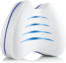 QISHFEN Knee Pillow for Side Sleepers Hip Pain Memory Foam - Leg Pillow for Side