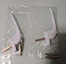 2 NEW Universal UPVC Double Glass Windows Handles White