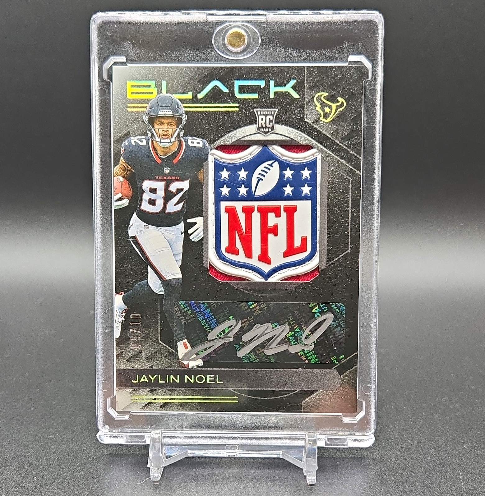 Panini Black 2025 Jaylin Noel RC Auto Patch Gold /10 RKPA-JNL Texans