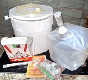 VTG American Home Brew Beer Brewing Kit Siphon Tube Capping Tool Caps Hydrometer